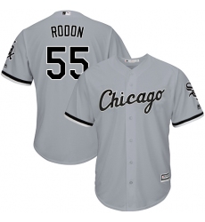 Youth Majestic Chicago White Sox #55 Carlos Rodon Replica Grey Road Cool Base MLB Jersey