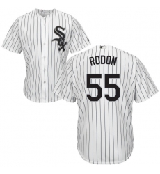 Youth Majestic Chicago White Sox #55 Carlos Rodon Replica White Home Cool Base MLB Jersey