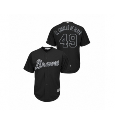 Men's Atlanta Braves 2019 Players Weekend Black #49 Julio Teheran Replica Jersey