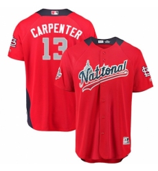 Men's Majestic St. Louis Cardinals #13 Matt Carpenter Game Red National League 2018 MLB All-Star MLB Jersey