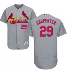 Men's Majestic St. Louis Cardinals #29 Chris Carpenter Grey Road Flex Base Authentic Collection MLB Jersey