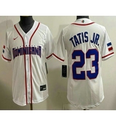 Women's Dominican #23 Fernando Tatis Jr White 2026 World Baseball Classic Cool Base Jersey