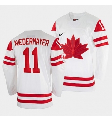 Men's Scott Niedermayer Canada Hockey White 2022 Winter Olympic #11 Salt Lake City Jersey