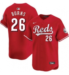 Men's Cincinnati Reds #26 Chase Burns Red Limited Stitched Baseball Jersey