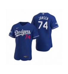 Men's Los Angeles Dodgers #74 Kenley Jansen Royal 2020 World Series Champions Authentic Jersey