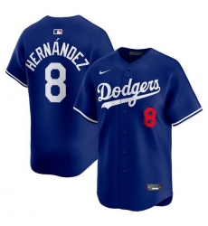 Men's Los Angeles Dodgers #8 Enrique Hernandez Royal Limited Stitched Baseball Jersey