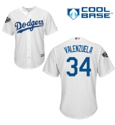 Youth Majestic Los Angeles Dodgers #35 Cody Bellinger Authentic White Home Cool Base 2018 World Series MLB Jersey