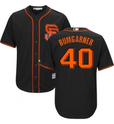 Men's Majestic San Francisco Giants #40 Madison Bumgarner Replica Black Alternate Cool Base MLB Jersey
