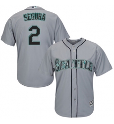 Youth Majestic Seattle Mariners #2 Jean Segura Authentic Grey Road Cool Base MLB Jersey