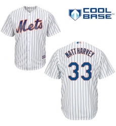 Youth Majestic New York Mets #33 Matt Harvey Replica White Home Cool Base MLB Jersey