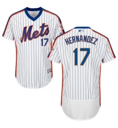 Men's Majestic New York Mets #17 Keith Hernandez White Alternate Flex Base Authentic Collection MLB Jersey