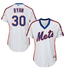 Women's Majestic New York Mets #30 Nolan Ryan Replica White Alternate Cool Base MLB Jersey