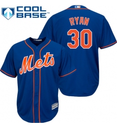 Youth Majestic New York Mets #30 Nolan Ryan Replica Royal Blue Alternate Home Cool Base MLB Jersey