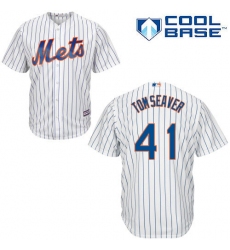 Men's Majestic New York Mets #41 Tom Seaver Replica White Home Cool Base MLB Jersey