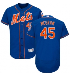 Men's Majestic New York Mets #45 Tug McGraw Royal Blue Alternate Flex Base Authentic Collection MLB Jersey