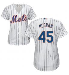 Women's Majestic New York Mets #45 Tug McGraw Authentic White Home Cool Base MLB Jersey