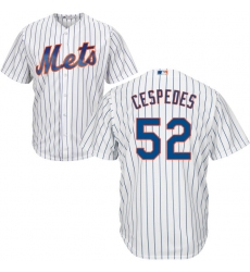 Youth Majestic New York Mets #52 Yoenis Cespedes Authentic White Home Cool Base MLB Jersey