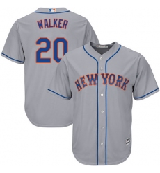Youth Majestic New York Mets #20 Neil Walker Authentic Grey Road Cool Base MLB Jersey