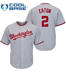Youth Majestic Washington Nationals #2 Adam Eaton Authentic Grey Road Cool Base MLB Jersey