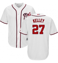 Youth Majestic Washington Nationals #27 Shawn Kelley Replica White Home Cool Base MLB Jersey