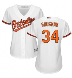 Women's Majestic Baltimore Orioles #34 Kevin Gausman Replica White Home Cool Base MLB Jersey