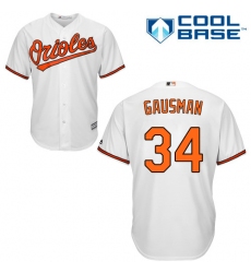 Youth Majestic Baltimore Orioles #34 Kevin Gausman Authentic White Home Cool Base MLB Jersey