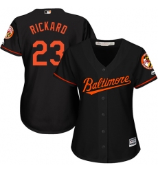 Women's Majestic Baltimore Orioles #23 Joey Rickard Authentic Black Alternate Cool Base MLB Jersey