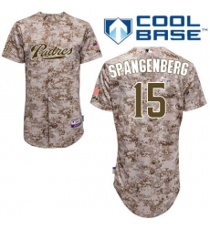 Men's Majestic San Diego Padres #15 Cory Spangenberg Replica Camo Alternate 2 Cool Base MLB Jersey
