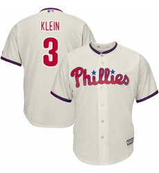 Men's Majestic Philadelphia Phillies #3 Chuck Klein Replica Cream Alternate Cool Base MLB Jersey