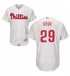 Men's Majestic Philadelphia Phillies #29 John Kruk White Home Flex Base Authentic Collection MLB Jersey