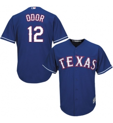 Men's Majestic Texas Rangers #12 Rougned Odor Replica Royal Blue Alternate 2 Cool Base MLB Jersey