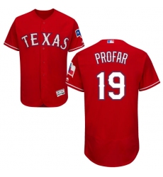 Men's Majestic Texas Rangers #19 Jurickson Profar Red Alternate Flex Base Authentic Collection MLB Jersey