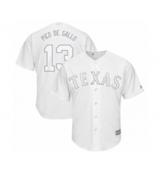 Men's Texas Rangers #13 Joey Gallo  Pico de Gallo  Authentic White 2019 Players Weekend Baseball Jersey