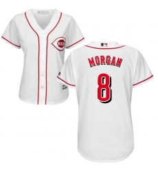 Women's Majestic Cincinnati Reds #8 Joe Morgan Authentic White Home Cool Base MLB Jersey