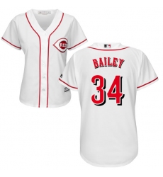 Women's Majestic Cincinnati Reds #34 Homer Bailey Authentic White Home Cool Base MLB Jersey