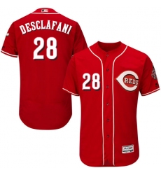 Men's Majestic Cincinnati Reds #28 Anthony DeSclafani Red Alternate Flex Base Authentic Collection MLB Jersey