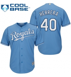 Youth Majestic Kansas City Royals #40 Kelvin Herrera Replica Light Blue Alternate 1 Cool Base MLB Jersey