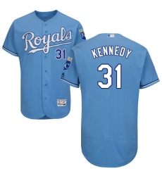 Men's Majestic Kansas City Royals #31 Ian Kennedy Light Blue Alternate Flex Base Authentic Collection MLB Jersey