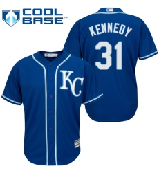 Men's Majestic Kansas City Royals #31 Ian Kennedy Replica Blue Alternate 2 Cool Base MLB Jersey