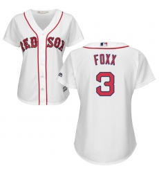 Women's Majestic Boston Red Sox #3 Jimmie Foxx Authentic White Home MLB Jersey