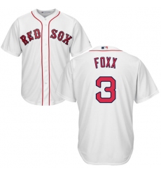Youth Majestic Boston Red Sox #3 Jimmie Foxx Authentic White Home Cool Base MLB Jersey