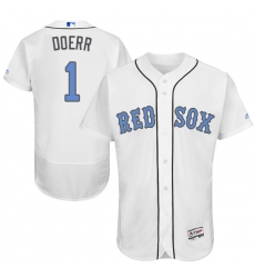 Men's Majestic Boston Red Sox #1 Bobby Doerr Authentic White 2016 Father's Day Fashion Flex Base MLB Jersey