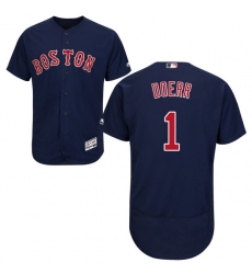 Men's Majestic Boston Red Sox #1 Bobby Doerr Navy Blue Alternate Flex Base Authentic Collection MLB Jersey