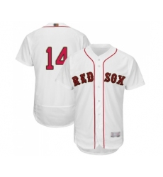 Men's Boston Red Sox #14 Jim Rice White 2019 Gold Program Flex Base Authentic Collection Baseball Jersey