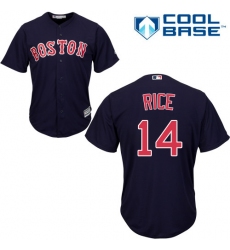 Youth Majestic Boston Red Sox #14 Jim Rice Authentic Navy Blue Alternate Road Cool Base MLB Jersey