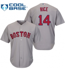Youth Majestic Boston Red Sox #14 Jim Rice Replica Grey Road Cool Base MLB Jersey