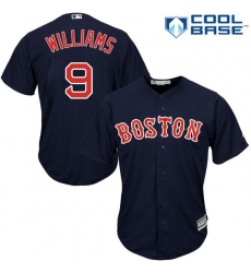 Youth Majestic Boston Red Sox #9 Ted Williams Replica Navy Blue Alternate Road Cool Base MLB Jersey