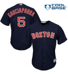 Men's Majestic Boston Red Sox #5 Nomar Garciaparra Replica Navy Blue Alternate Road Cool Base MLB Jersey