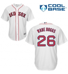 Youth Majestic Boston Red Sox #26 Wade Boggs Replica White Home Cool Base MLB Jersey