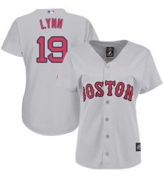Women's Majestic Boston Red Sox #19 Fred Lynn Replica Grey Road MLB Jersey